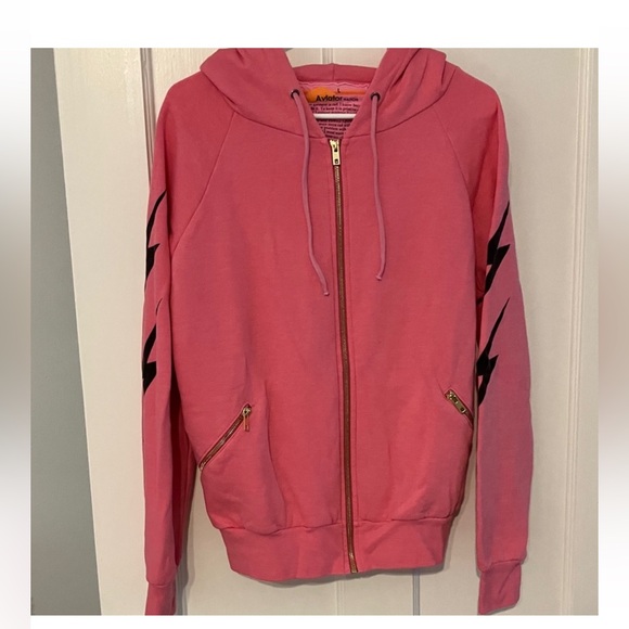 Aviator Nation Tops - Aviator Nation Pink Zip Up Hoodie